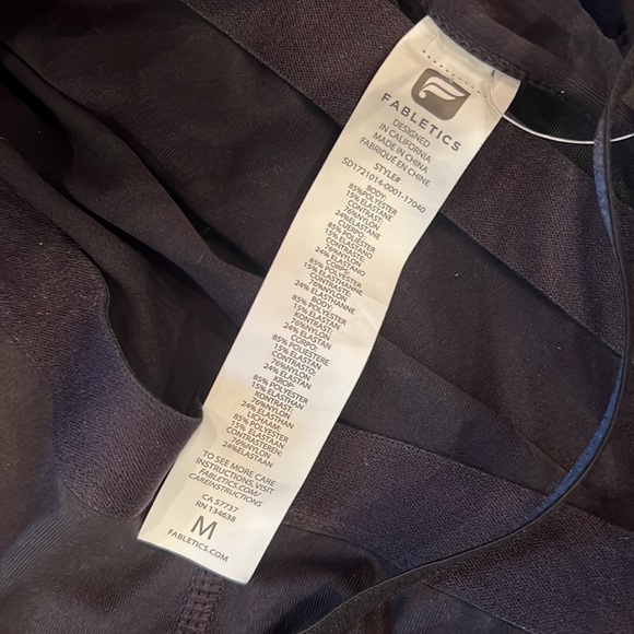 Fabletics Black Mandy Mini Dress Open Back Body Con Womens Medium 6-8 NEW $80 - Picture 7 of 8